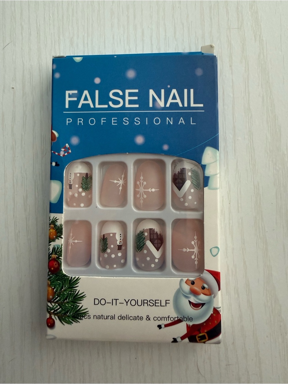FALSE NAIL Professional Pink Holiday False Nails - Do-It-Yourself